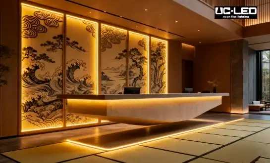 How do I hide the wiring and achieve a seamless contour lighting effect?